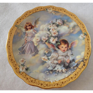 Vtg 90s Reco Heavenly Hideaway by Sandra Kuck Garden's of Innocence Plate #4707F